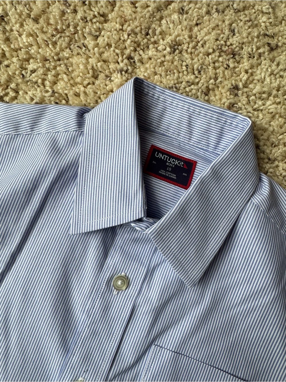 UNTUCKit youth Lightweight striped Button-Down Shirt